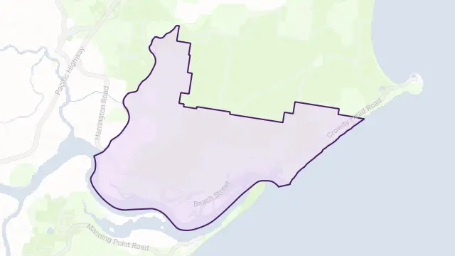Harrington Area Boundary Map