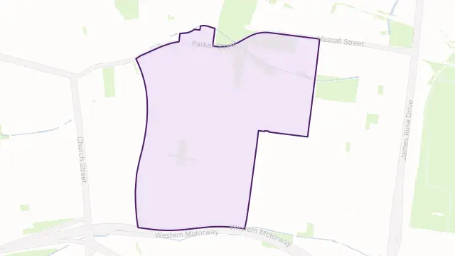 Harris Park Area Boundary Map