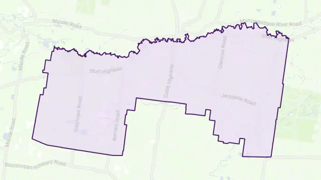 Hay South Area Boundary Map