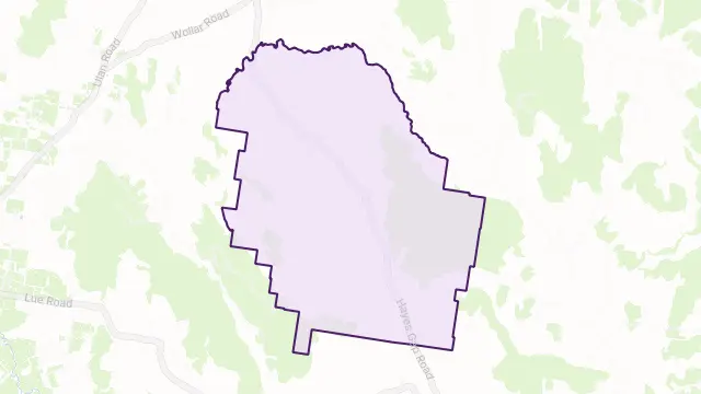 Hayes Gap Area Boundary Map