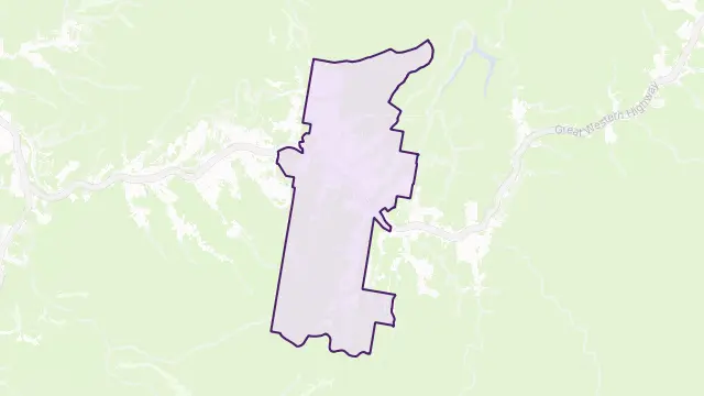 Hazelbrook Area Boundary Map