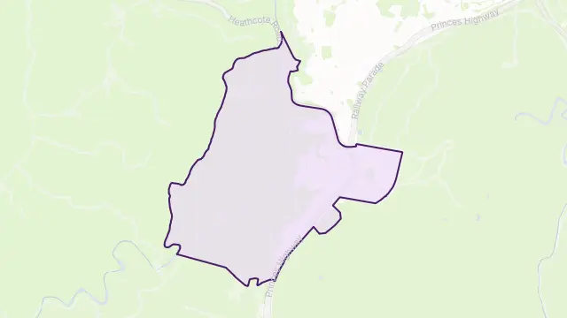 Heathcote Area Boundary Map