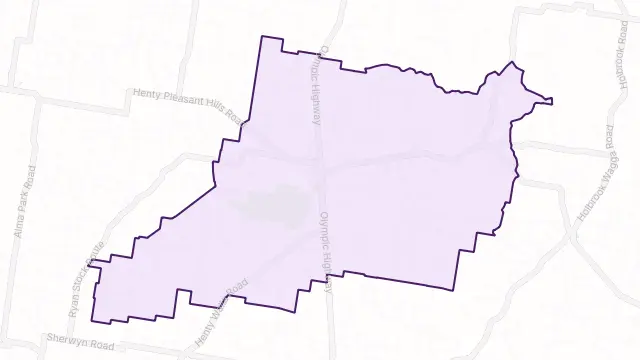 Henty Area Boundary Map