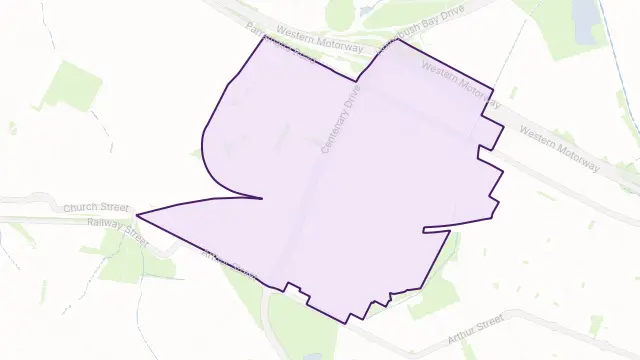 Homebush West Area Boundary Map