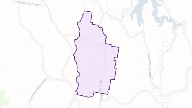 Hovells Creek Area Boundary Map