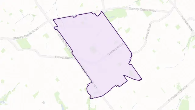 Hurstville Area Boundary Map