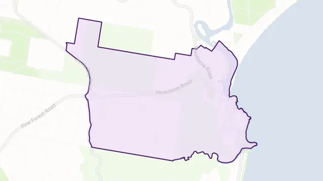 Huskisson Area Boundary Map