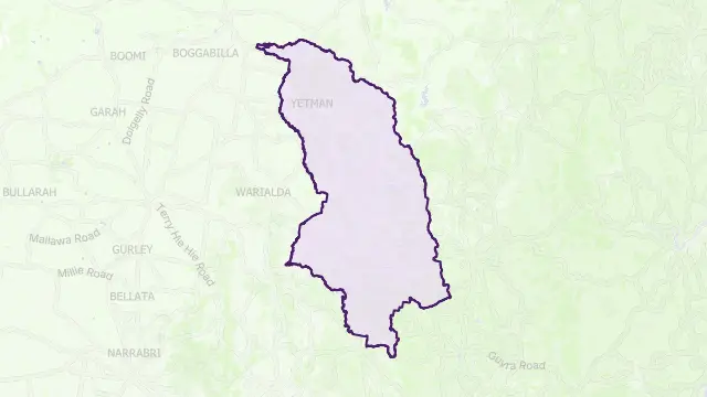 Inverell Council Area Boundary Map