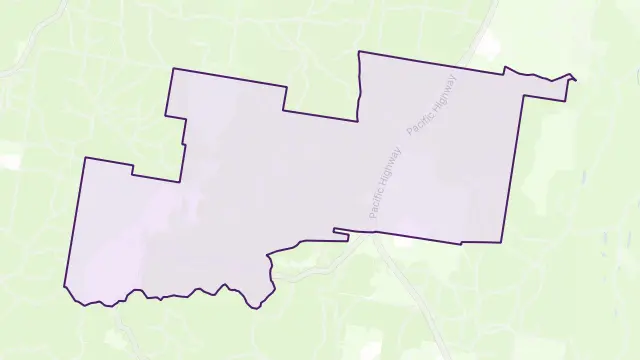 Jacky Bulbin Flat Area Boundary Map
