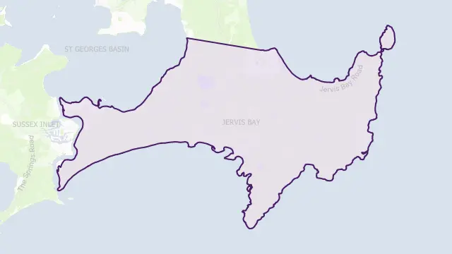 Jervis Bay Area Boundary Map