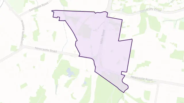 Jesmond Area Boundary Map