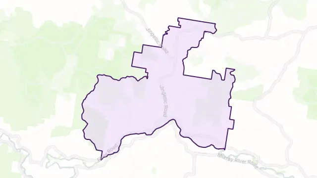Jingellic Area Boundary Map