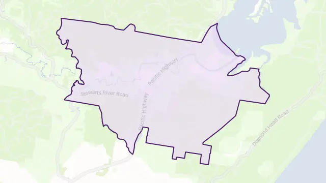 Johns River Area Boundary Map