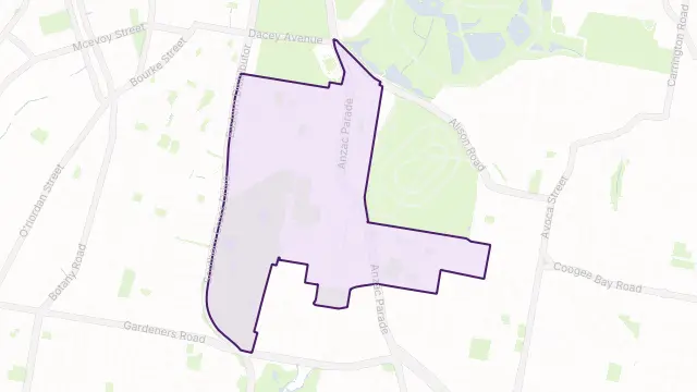 Kensington Area Boundary Map