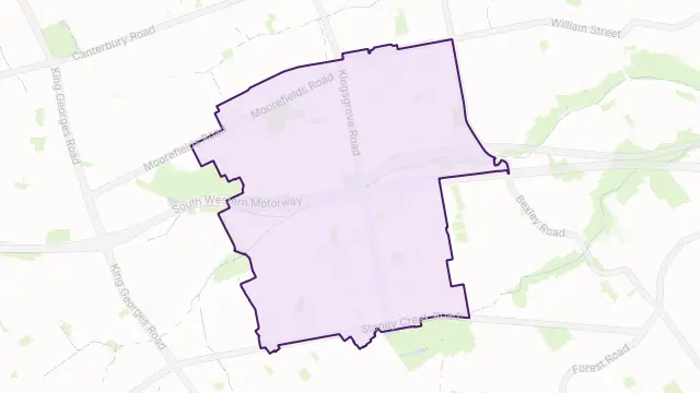 Kingsgrove Area Boundary Map