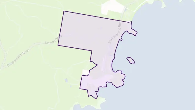 Kioloa Area Boundary Map