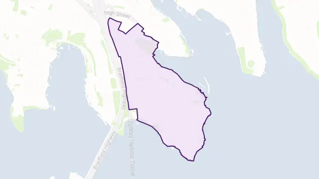 Kirribilli Area Boundary Map