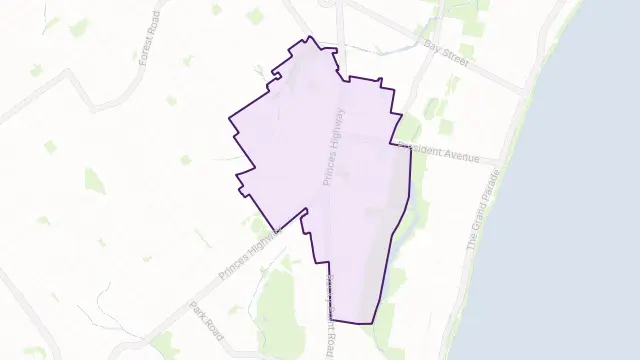 Kogarah Area Boundary Map
