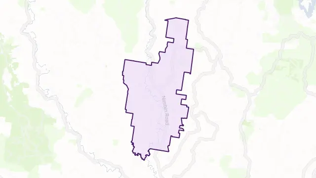 Koonorigan Area Boundary Map