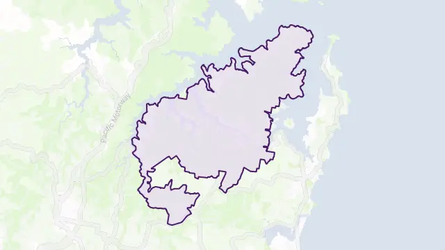 Ku-ring-gai Chase Area Boundary Map
