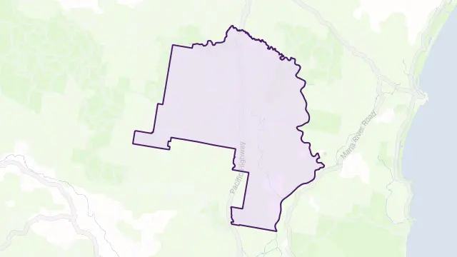 Kundabung Area Boundary Map