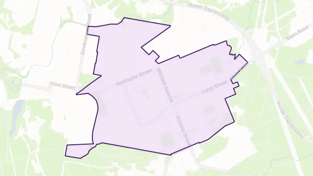 Kurri Kurri Area Boundary Map