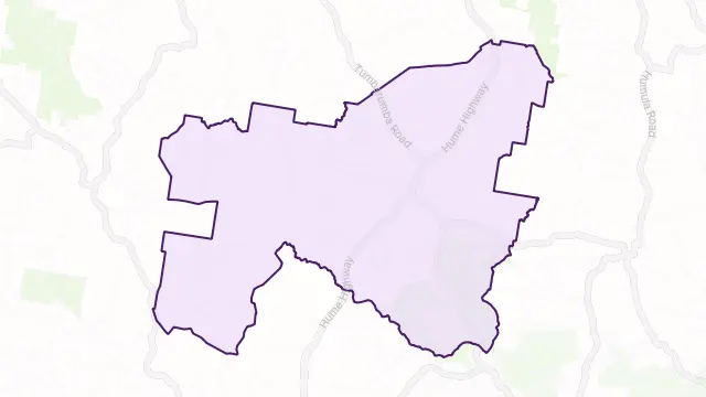 Kyeamba Area Boundary Map