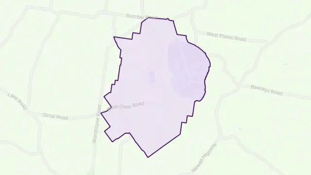 Lake Cowal Area Boundary Map