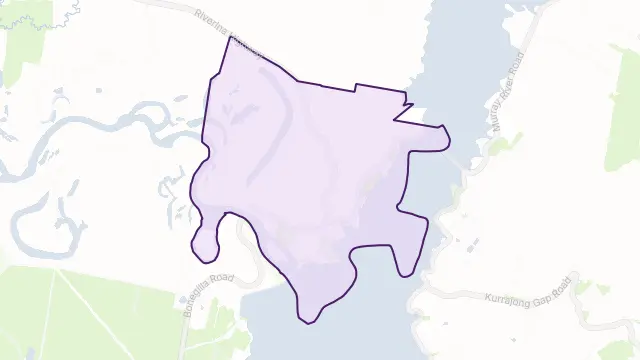 Lake Hume Village Area Boundary Map