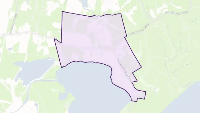 Lake Munmorah Area Boundary Map