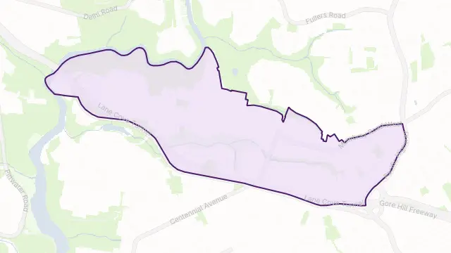 Lane Cove North Area Boundary Map