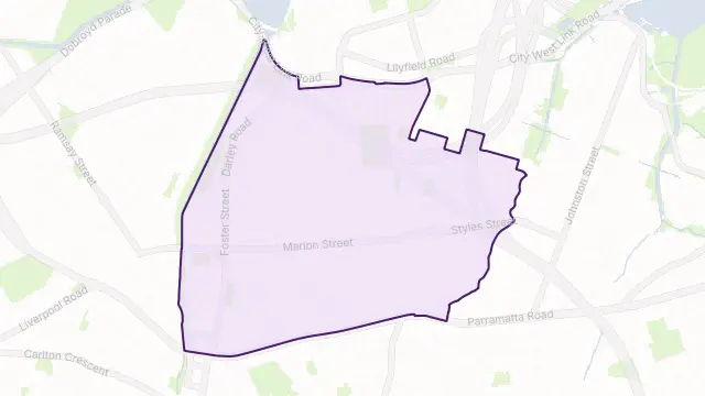 Leichhardt Area Boundary Map