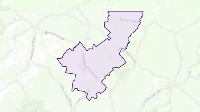 Lightning Ridge Area Boundary Map