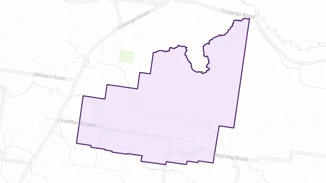 Lindifferon Area Boundary Map