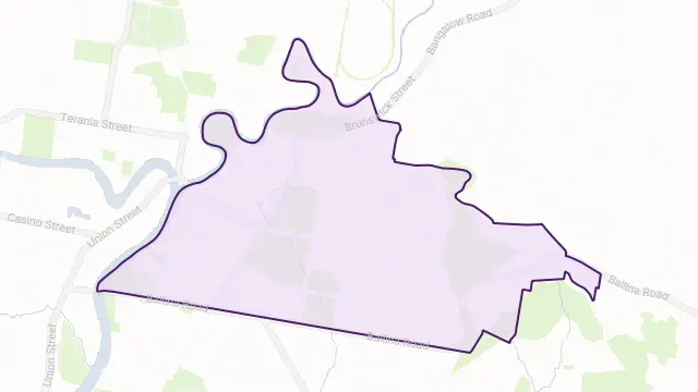 Lismore Area Boundary Map