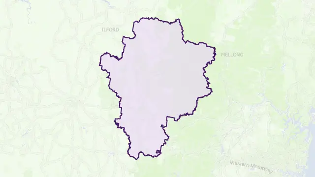 Lithgow Area Boundary Map