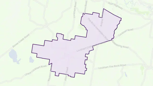 Lockhart Area Boundary Map