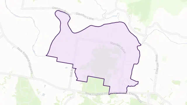 Lower Belford Area Boundary Map