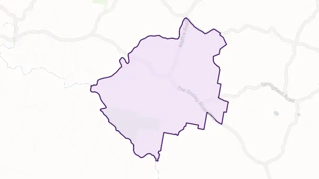 Maffra Area Boundary Map