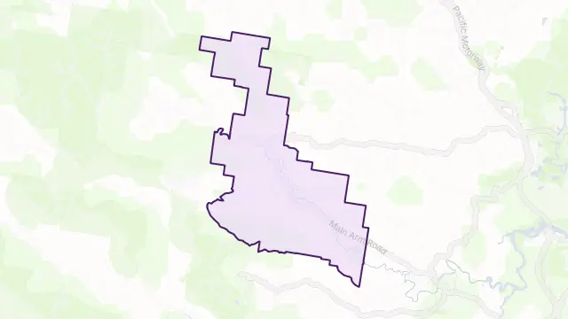 Main Arm Area Boundary Map