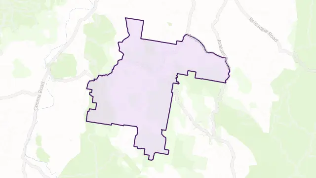 Majors Creek Area Boundary Map