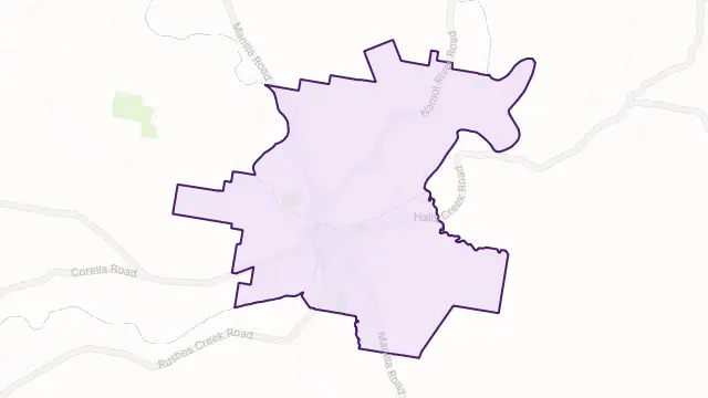 Manilla Area Boundary Map