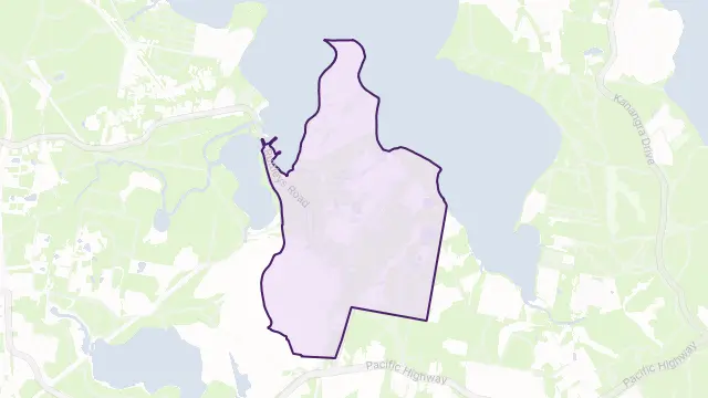Mannering Park Area Boundary Map