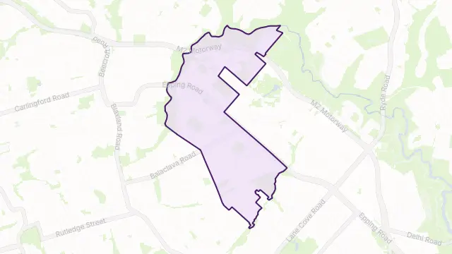 Marsfield Area Boundary Map