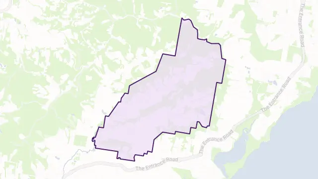 Matcham Area Boundary Map