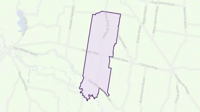 Matong Area Boundary Map