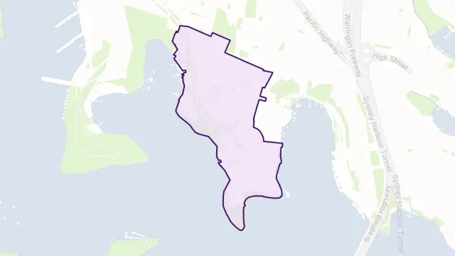 McMahons Point Area Boundary Map