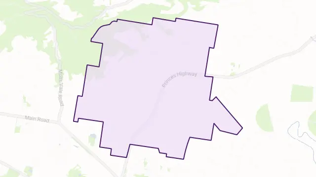 Meroo Meadow Area Boundary Map