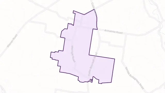 Merrigal Area Boundary Map