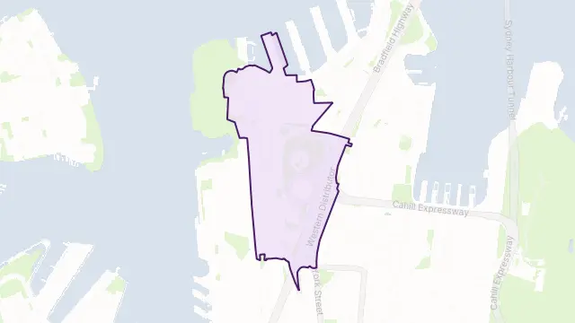 Millers Point Area Boundary Map